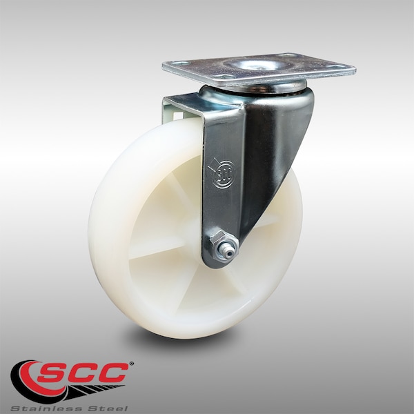 5 Inch SS Nylon Wheel Swivel Top Plate Caster